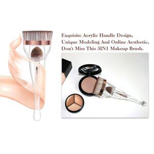 Daubigny 3-in-1 Professional Makeup Brush Modular Foundation Blending Detailing